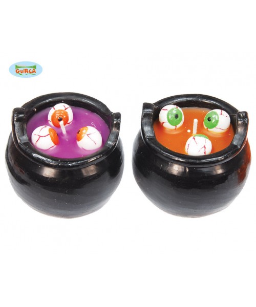 CANDELA CALDERONE CON OCCHI 8 CM. 2