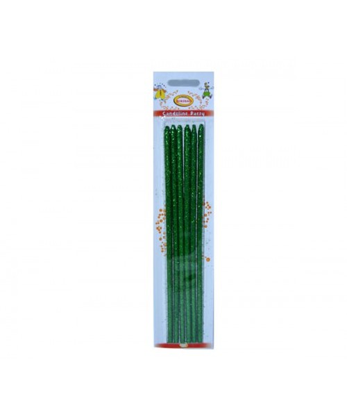 CANDELA STELO GIGANTE VERDE 6PZ CM23 2
