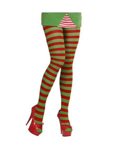 COLLANT RIGATI ROSSO/VERDE" 70 DEN 2