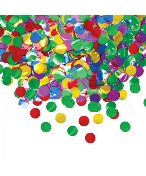 CORIANDOLI FOIL TONDI DIAM. CM. 2 ASSORT. METAL GR.50 2