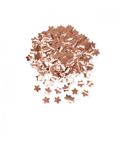 CORIANDOLI IN FOIL STELLE DIAM.2CM ROSA GOLD METAL GR.50 2