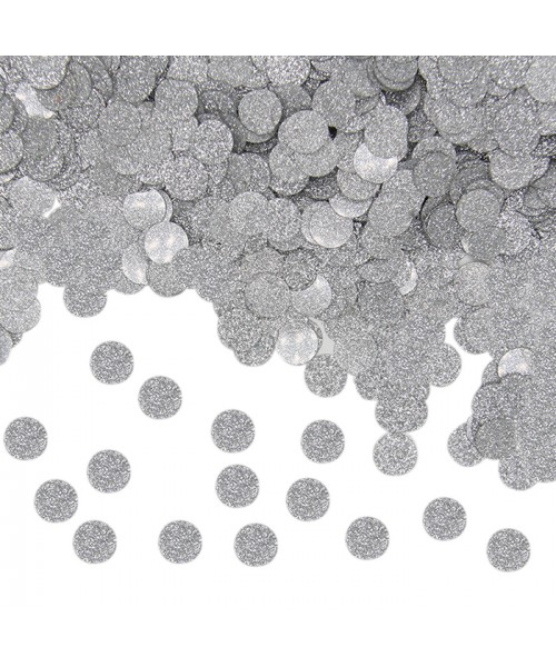 CORIANDOLI PLASTICA DIAM. CM.1 ARGENTO GLITTER GR.20 2